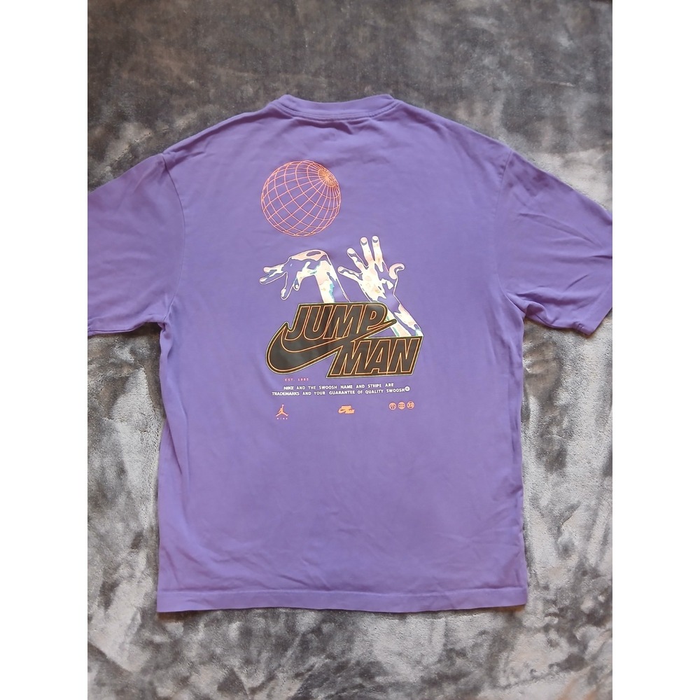 Nike Air Jordan T-Shirt Adult MEDIUM‎ Purple Short Sleeve Michael Jordan Jumpman